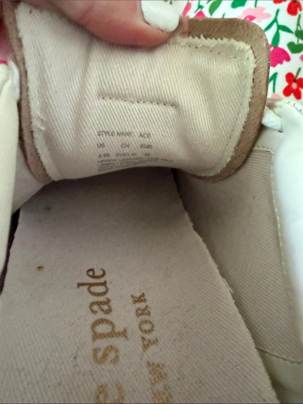 Kate Spade New York Ace Sneaker White Lovely Leopard Women Size 8.5 B